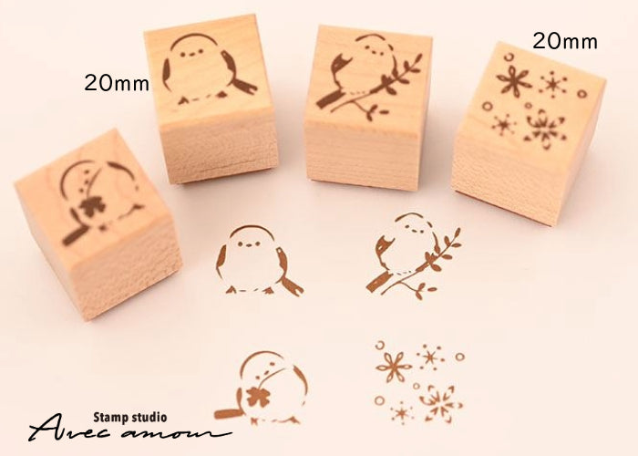 ぷちすたんぷセット4個セット　Petit Stamp -もっとシマエナガ-  PES-01