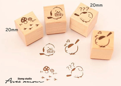 ぷちすたんぷセット4個セット　Petit Stamp -もっとシマエナガ-  PES-03